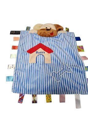 Taggies Blanket With Dog Design & Tags